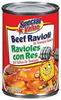 Special Value Beef In Tomato Sauce Ravioli 15 Oz Can