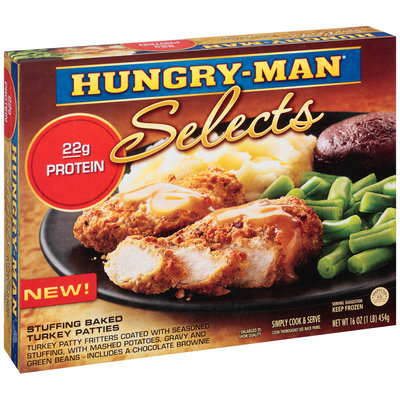 Hungry-Man® Selects Stuffing Baked Turkey Patties 16 oz. Box