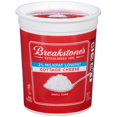 Breakstone's Small Curd 2% Milkfat Lowfat Cottage Cheese 32 oz. Tub