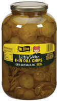 Little Sister Thin Dill Chips Flat Cut Pickles 128 Oz Plastic Jar