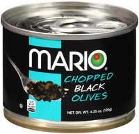 Mario® Chopped Black Olives 4.25 oz. Pull Top Can