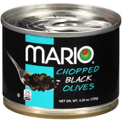 Mario® Chopped Black Olives 4.25 oz. Pull Top Can