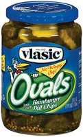 Vlasic Ovals Hamburger Dill Chips Pickles 24 Fl Oz Jar
