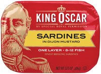 King Oscar® One Layer Sardines in Dijon Mustard 3.75 oz. Tin