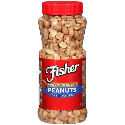 Fisher® Dry Roasted Honey Roasted Peanuts 14 oz. Jar