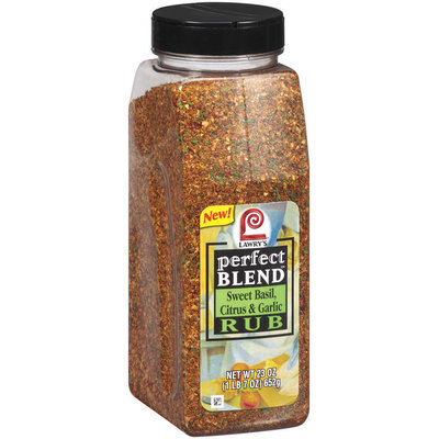 Lawry's Perfect Blend Sweet Basil Citrus & Garlic Rub 23 Oz Shaker