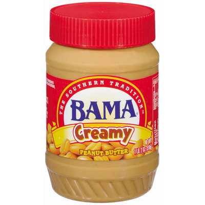 Bama Spreads Creamy, Modified 6/2/07 Peanut Butter 18 Oz Plastic Jar