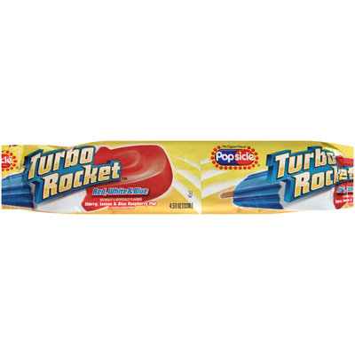 Popsicle® Turbo Rocket™ Red White & Blue Pop 4.5 fl. oz. Wrapper