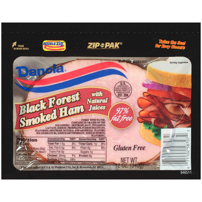 Danola® Black Forest Smoked Ham 12 oz. Double Zip™ Zip Pak®