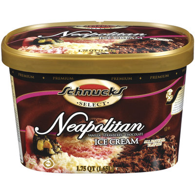 Schnucks Neapolitan Ice Cream 1.75 Qt Tub