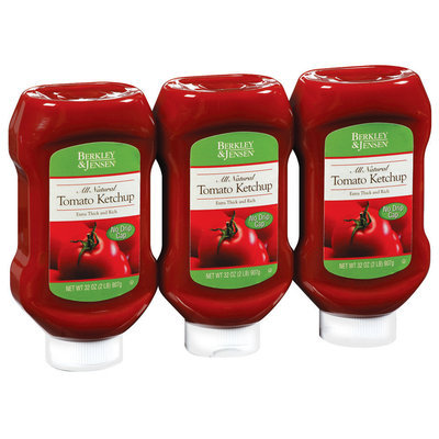 Berkley & Jensen Tomato All Natural 32 Oz Ketchup 3 Ct Squeeze Bottle