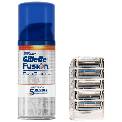 Gillette® Mach3 Razor Cartridges & Fusion® ProGlide™ Irritation Defense Shave Gel Value Pack
