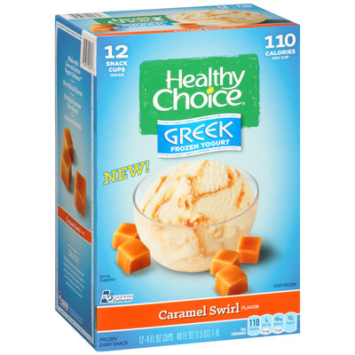Healthy Choice® Greek Frozen Yogurt Caramel Swirl 12-4 fl. oz. Cups