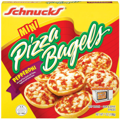 Schnucks Pepperoni Mini 9 Pieces Pizza Bagels 7 Oz Box
