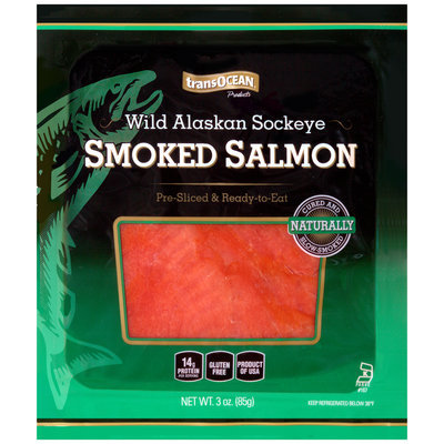 Trans-Ocean® Products Wild Alaskan Sockeye Smoked Salmon 3 oz. Carded Pack