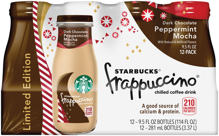 StarbucksR Dark Chocolate Peppermint Mocha FrappuccinoR Coffee Drink 12 Pack 95 Fl Oz Glass Bottles Reviews StarbucksR Dark Chocolate Peppermint Mocha FrappuccinoR Coffee Drink 12 Pack 95 Fl Oz Glass Bottles Reviews