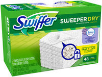 Swiffer Sweeper Dry Sweeping Pad Refills for Floor mop with Febreze Lavender Vanilla & Comfort Scent 48 Count