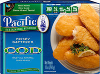Pacific Sustainable Seafood™ Crispy Battered Cod 10 oz. Box