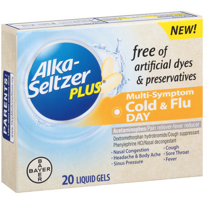 Alka-Seltzer Plus® Day Cold & Flu Multi-Symptom Relief Liquid Gels 20 ct Box