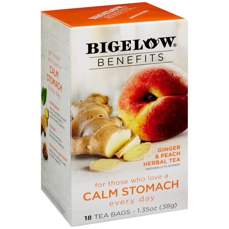 Bigelow® Benefits Ginger & Peach Herbal Tea Reviews 2019