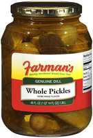 Farman's®Genuine Dill Whole Pickles 46 oz Jar