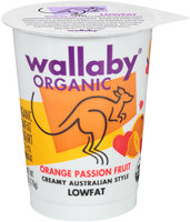 Wallaby® Organic Orange Passion Fruit Lowfat Yogurt 6 oz. Cup