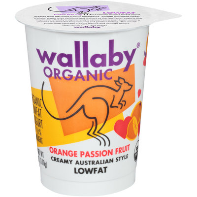 Wallaby® Organic Orange Passion Fruit Lowfat Yogurt 6 oz. Cup