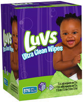 Ultra Thicks Natural Aloe Luvs Ultra Clean Wipes 8X Tub + Refills 576 Count