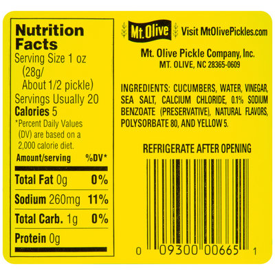 Mt. Olive Kosher Dills Fresh Pack 32 fl. oz. Jar