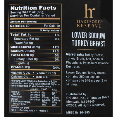 Hartford Reserve™ Lower Sodium Turkey Breast
