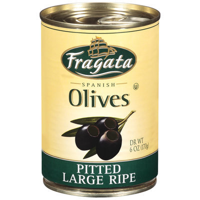 Fragata Spanish Pitted Large Ripe Olives 6 Oz Pull-Top Can