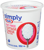 Simply Kraft Small Curd Fat Free Cottage Cheese 24 oz. Tub