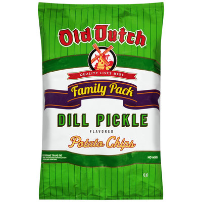 Old Dutch® Dill Pickle Flavored Potato Chips Family Pack 9.5 oz. Bag