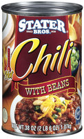 Stater Bros. W/Beans Hot Chili 38 Oz Can
