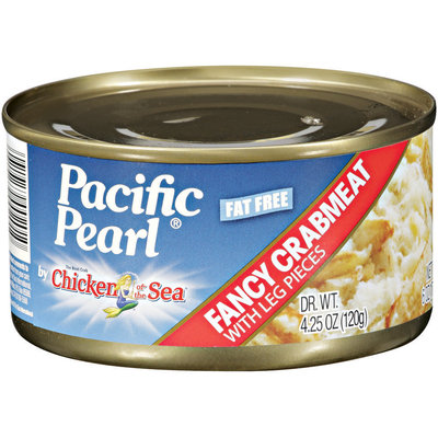 PACIFIC PEARL Fancy W/Leg Pieces Crabmeat 6 OZ CAN
