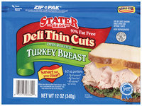 Stater Bros. Oven Roasted Deli Thin Cuts Turkey Breast 12 Oz Zip Pak