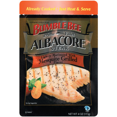 Bumble Bee Prime Fillet Lightly Marinated W/Mesquite Grilled Albacore Steak 4 Oz Peg