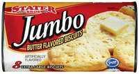 Stater Bros. Jumbo Extra Large Butter Flavored Biscuits 8 Ct Can