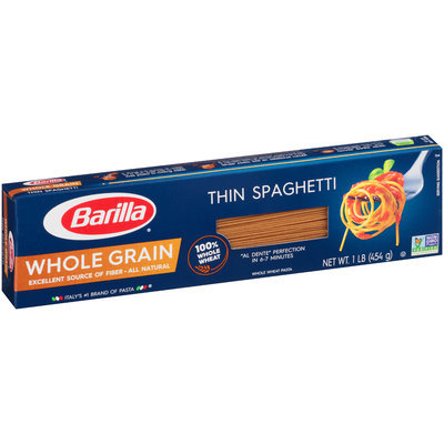 Barilla® Pasta Whole Grain Thin Spaghetti 1 lb. Box
