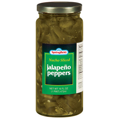 Springfield Nacho Sliced Jalapeno Peppers 16 Fl Oz Jar