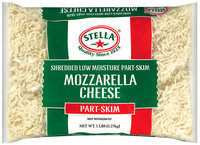Stella® Mozzarella Part Skim Low Moisture Shredded Cheese 5 Lb Bag