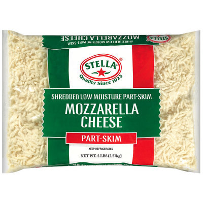 Stella® Mozzarella Part Skim Low Moisture Shredded Cheese 5 Lb Bag