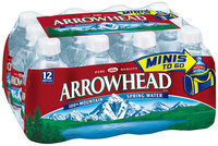 ARROWHEAD Brand 100% Mountain Spring Water, 8-ounce mini plastic bottles (Pack of 12)