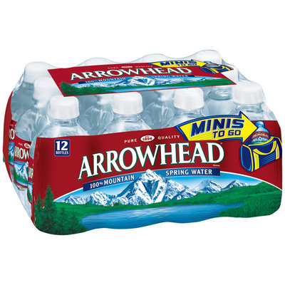 ARROWHEAD Brand 100% Mountain Spring Water, 8-ounce mini plastic bottles (Pack of 12)
