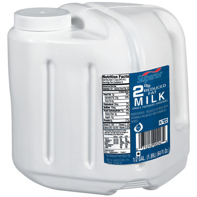 Superior 2% Reduced Fat Milk .5 Gal Jug