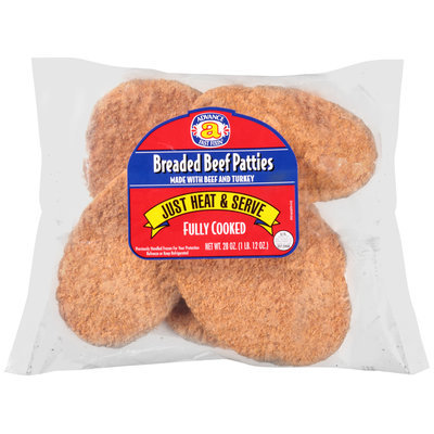 Advance Fast Fixin' Breaded Beef Patties 28 oz. Packet