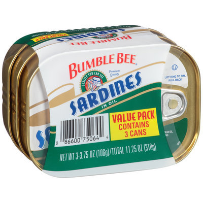 Bumble Bee® Sardines in Oil 3-3.75 oz. Tins