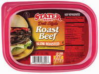 Stater Bros. Slow Roasted Deli Style 96% Fat Free Roast Beef 7 Oz Tub
