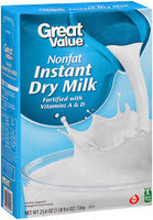 Great Value™ Nonfat Instant Dry Milk 25.6 oz. Box
