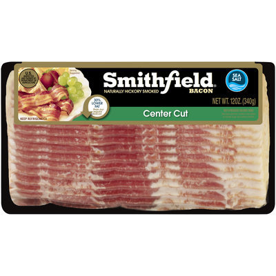 Smithfield® Naturally Hickory Smoked Center Cut Bacon 12 oz. Package